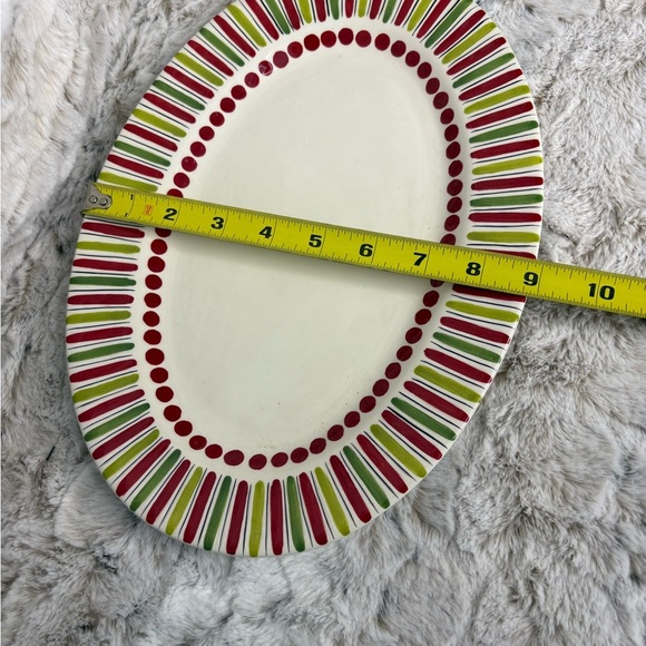 M Bagwell Caffco Art Striped Oval Serving Platter - Picture 2 of 5